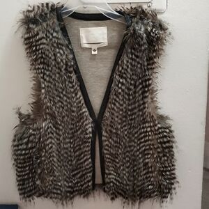 Burning Torch Faux Fur Vest.